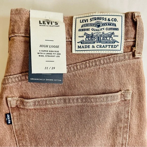 New Levi’s Made and Crafted High Loose Women's Jeans pink sand - Picture 9 of 11